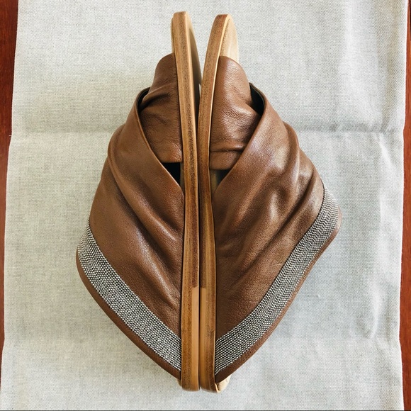 Auth Brunello Cucinelli sandals with Monili beads - Picture 4 of 16